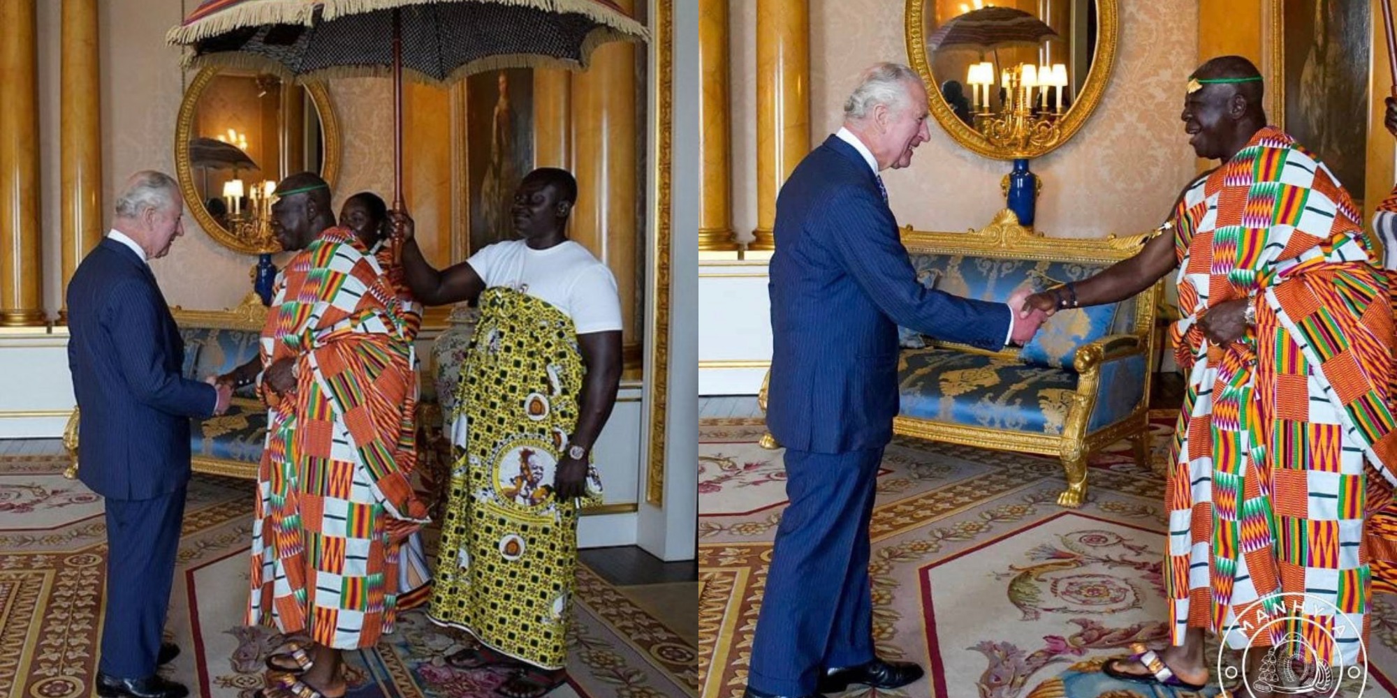Otumfuo Osei Tutu II meets King Charles in the UK