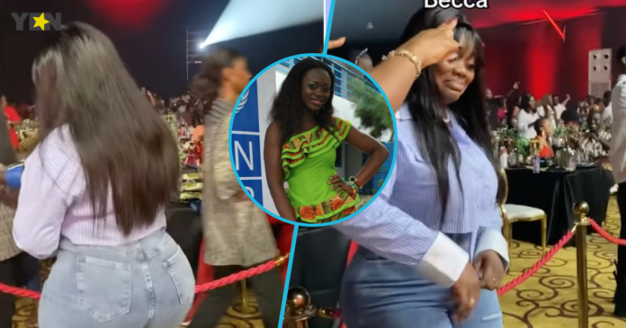 Akua GMB: Dr Kwaku Oteng's Ex-Wife Flaunts Her Voluptuous Figure In Crop Top And Denim Jeans