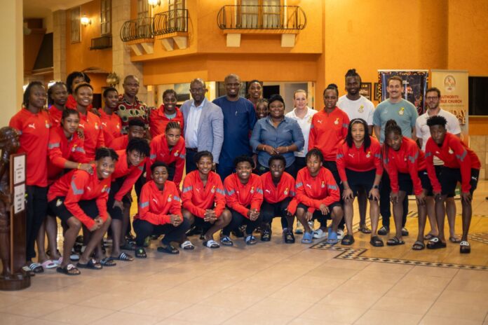 GFA capo Kurt Okraku leads delegation to visit Black Queens in camp ahead of Zambia game