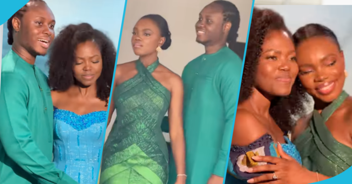 Ghanaian mom steals her daughter's shine as she slays in Ghanaian Mom Steals Her Daughter's Shine As She Slays In Beaded Kente Gown At Her Plush Wedding