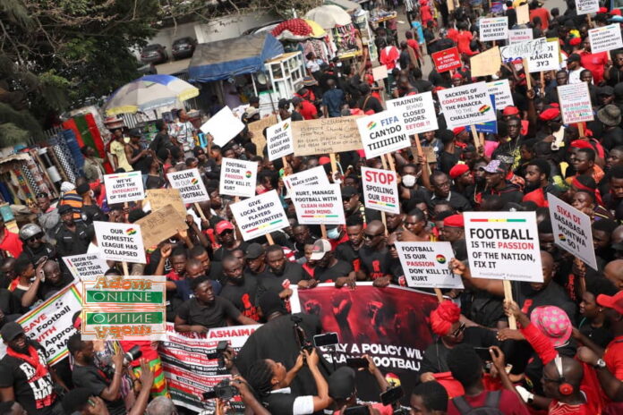 Great Ampong, Nicolas Omane Acheampong join #saveghanfootball demo 
Great Ampong, Nicolas Omane Acheampong join #SaveGhanaFootball demo