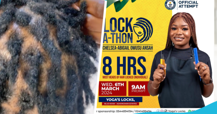 Lock-a-thon: Ghanaian hairstylist to braid over 25 heads in 8 Lock-a-thon: Ghanaian Hairstylist To Braid Over 25 Heads In 8 Hours To Break Guinness World Record