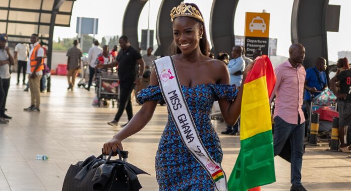 Miss Ghana 2022 Miriam Xorlasi jets off to India for 2024 Miss World