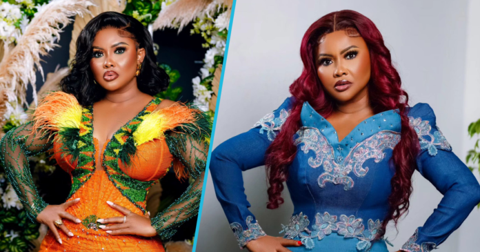 Nana Ama McBrown Rocks Cleavage-Baring Corset Top And Flowing Skirt, Many Criticise Her Stylist