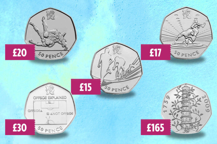 Royal Mint’s most rare and valuable 50p coins in circulation revealed including Kew Gardens worth up to £165