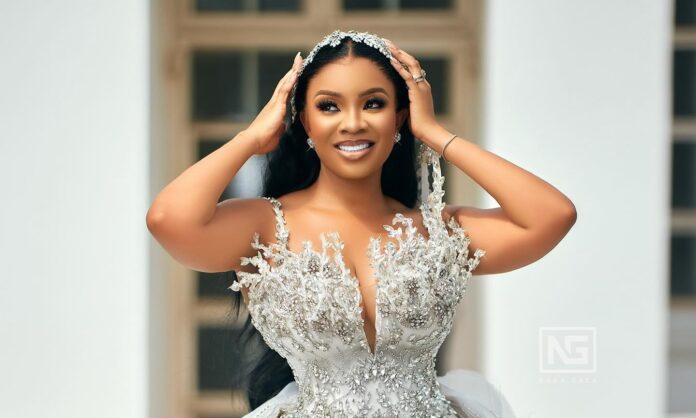 Serwaa Amihere in wedding gown Serwaa Amihere in wedding gown
