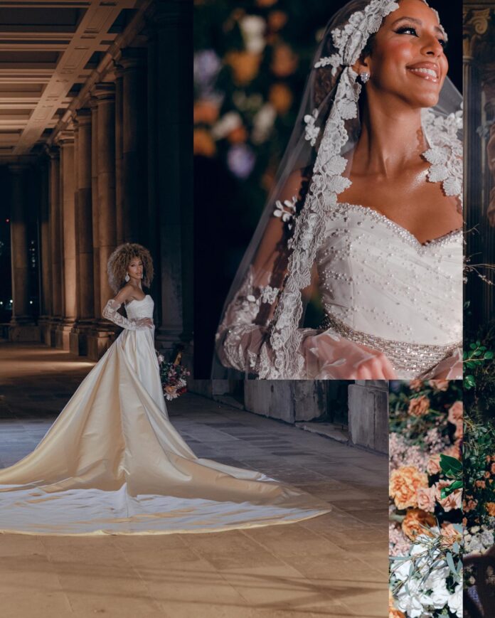 Thomas Partey's girlfriend stuns social media with breathtaking wedding pictures