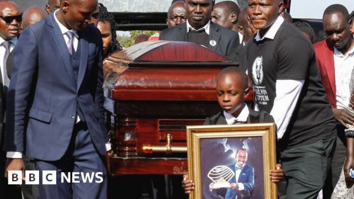 Thousands mourn marathon star destined for greatness as people pay Thousands mourn marathon star destined for greatnessPeople pay their respects at the funeral of world record holder Kelvin Kiptum who died at 24.Africa