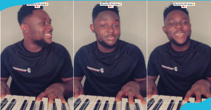 Tutulapato Flaunts His Piano Playing Skills, Sings Classic Highlife Tune Cracked Voice, Fans React