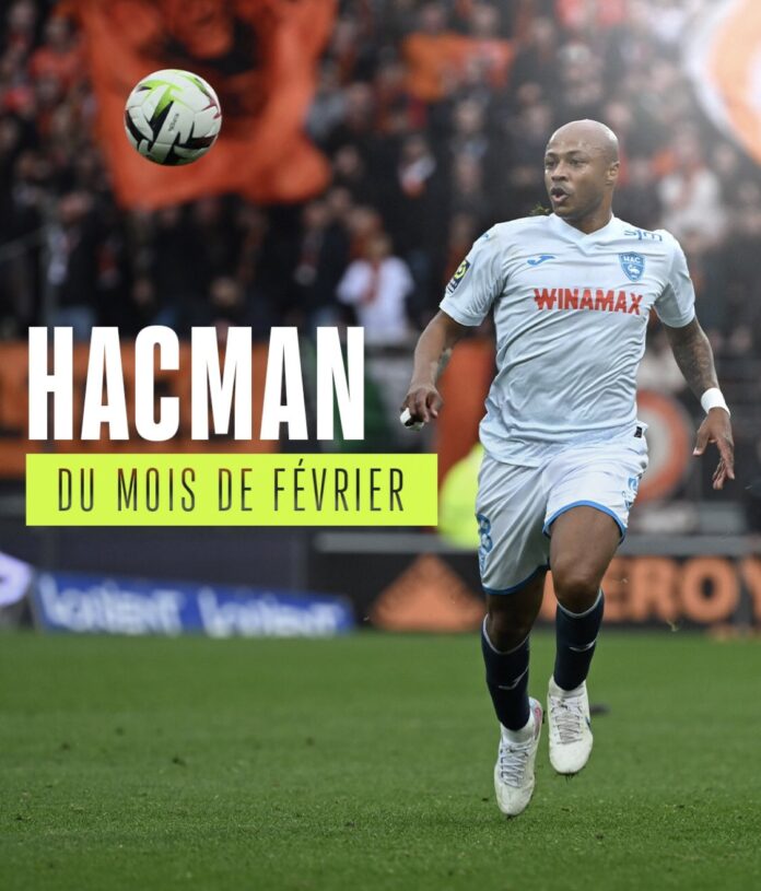 Andre Ayew named Le Havre Player of the Month for February
