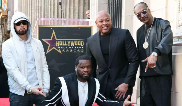 Eminem, 50 cent and Snoop Dogg honour Dr Dre at Eminem, 50 Cent and Snoop Dogg honour Dr. Dre at Walk of Fame Ceremony
