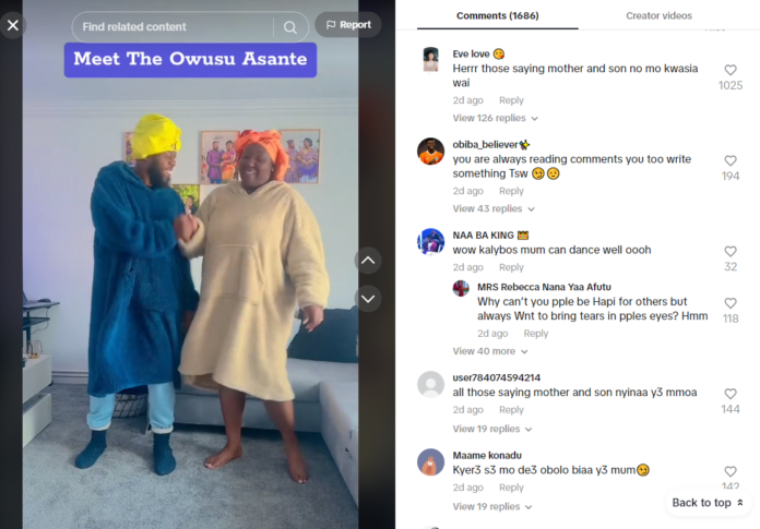Netizen mocks Kalybos’ wife as looking like a “grandma” in a TikTok video