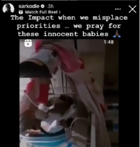 Sarkodie criticizes gov’t over dumsor affecting newborns in hospitals