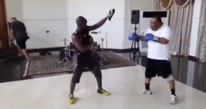 Archbishop Duncan Williams throws punches in intense home boxing session