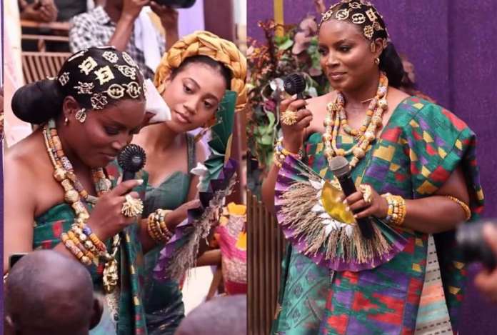 
Irene Logan ties the knot in colourful ceremony                            