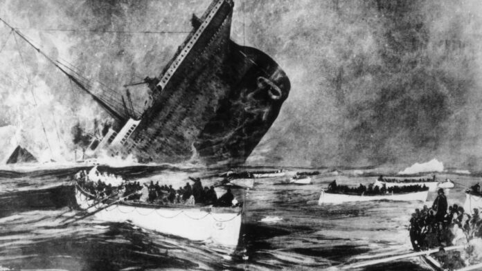 RIGHTS TO THE REMAINS Find out who owns the Titanic wreckTHE TITANIC tragically sank on April 14, 1912. The original owner was branded a coward after he escaped the sinking ship on a lifeboat.