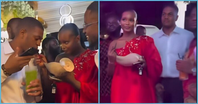 Video: Mahama’s ‘beautiful’ son spotted chilling with a lady at a party