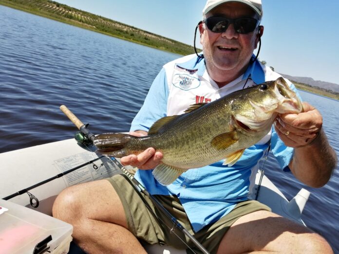 Jim High catching bass in the Midlands Jim High catching bass in the Midlands