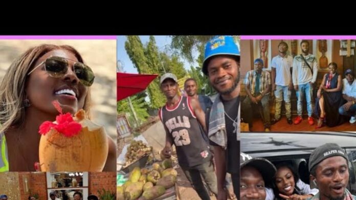 Nana Aba Anamoah goes out and shares food and drinks with her ‘kube seller’ friends