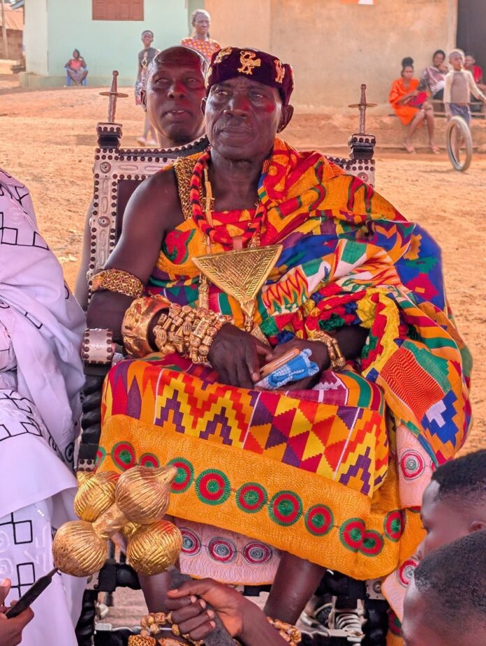 Chief of Pekyerekye Nana Opuni Kwagyan III Pekyerekye Diaspora unites to build computer lab for local school children