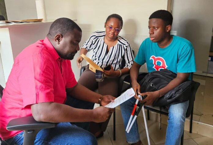 Dumelo pays over ghc10k fees for visually impaired law student Dumelo pays over GHC10k fees for visually impaired law student